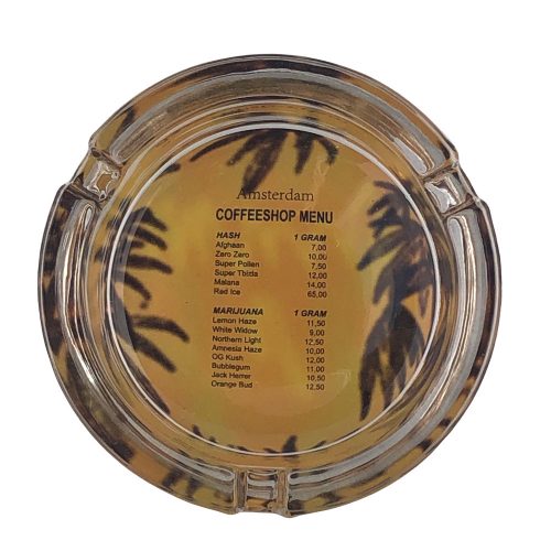Glass Ashtray Menu