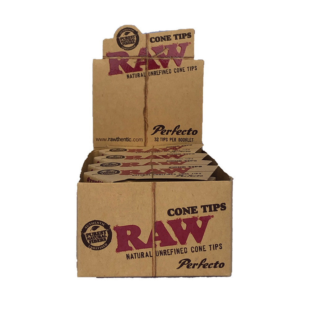 RAW Cone Tips - Natural Unrefined Cone Tips - Original - 24 Pack, Rolling  Papers