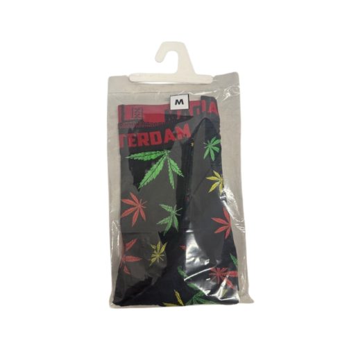 Boxershort Zwart Leaf Rasta