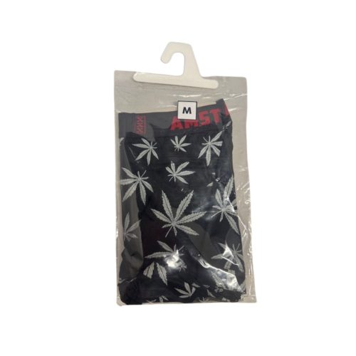 Boxershort Zwart Leaf Zilver