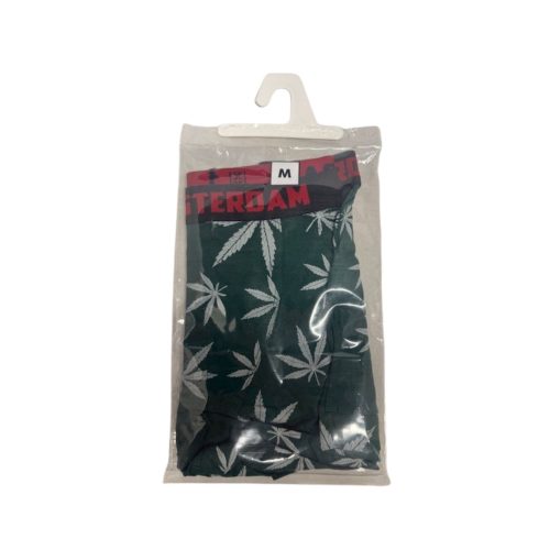 Boxershort Donker Groen Leaf Zilver