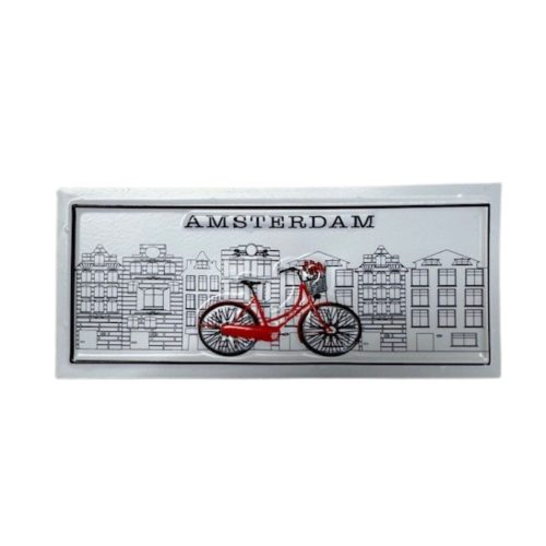 Magnet 3D NM 40 Amsterdam White Houses/Bike
