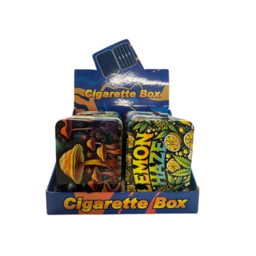 Metal Cigarette Case Leaves
